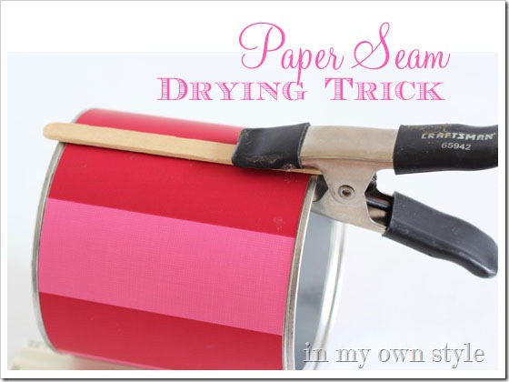 Decorating with paper Seam Drying Trick