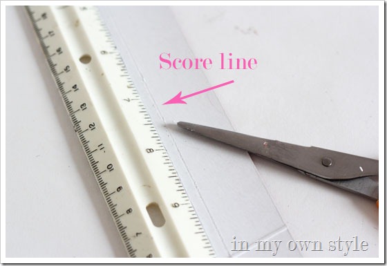 How to make a score line on cardboard or paper