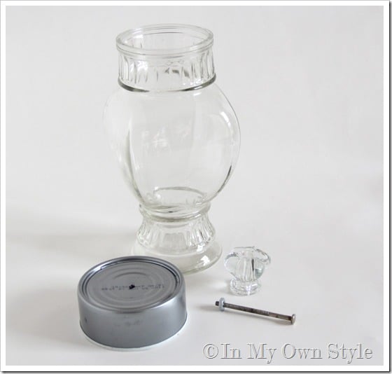 How to make a tuna can top for a candy jar