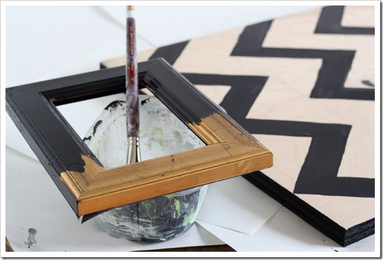 How to make a Chalkboard Chevron Frame
