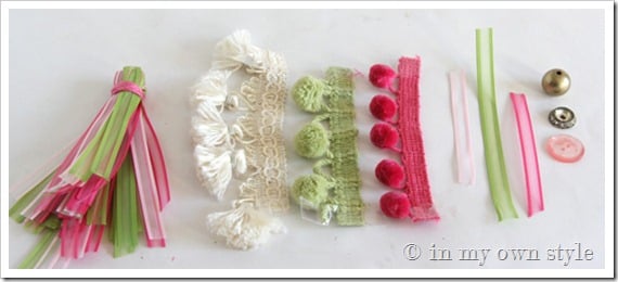 Supplies needed to make a tassel