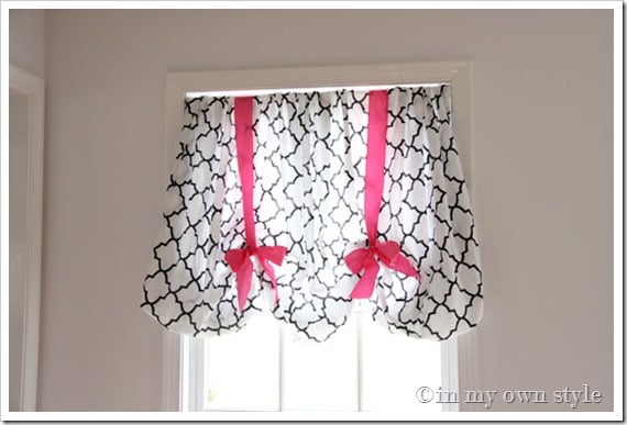 How to use a fitted sheet to make a window treatment
