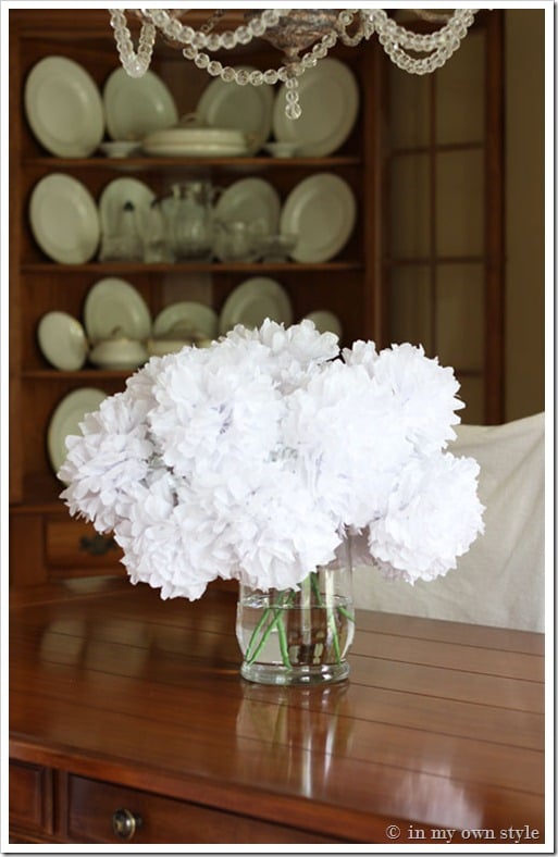 How to make a tissue paper flower bouquet tutorial
