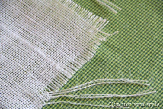 How to make burlap fringe