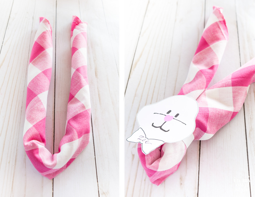 Step 2 How-to-roll-a-cloth-napkin-to-make-an-Easter-Bunny-Napkin-ring