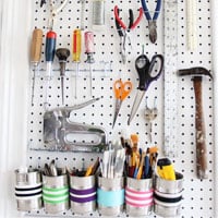 How to organize tools in a craft room or workshop
