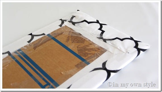 How to make shelf backdrops with fabric