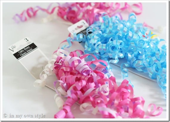 Curling ribbons from the dollar store.