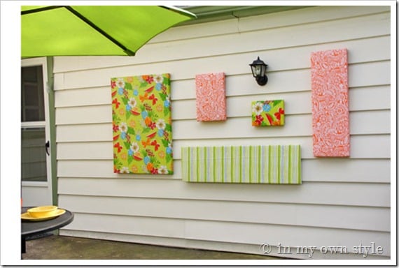 Vinyl Tablecloth Outdoor Wall Art
