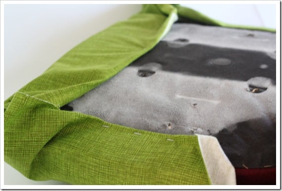 How to cover a seat cushion: Office Chair Makeover
