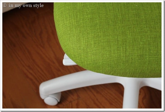 How to cover a seat cushion: Office Chair Makeover