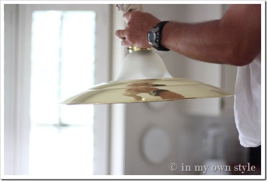 How to update a brass light fixture