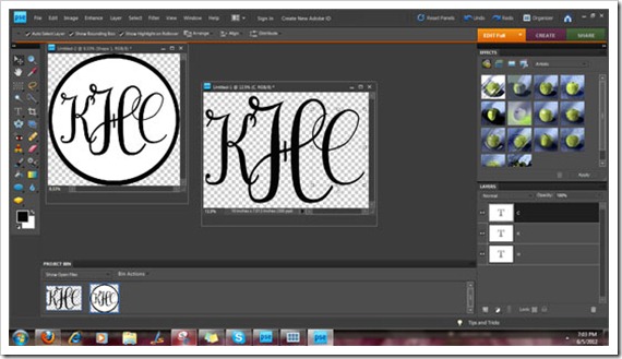 How to make a monogram on a computer