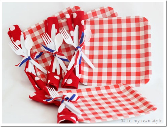 Outdoor-Tablesetting-Ideas using Paper Plates