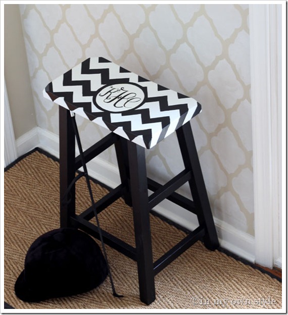 How to make and paint a monogram on furniture