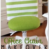 How to cover an office chair with pretty or colorful fabric to coordinate with your decor. Easy project. #officechair #DIYdecor #officechairmakeover