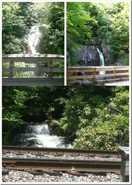 Waterfalls along the Lehigh river Gorge