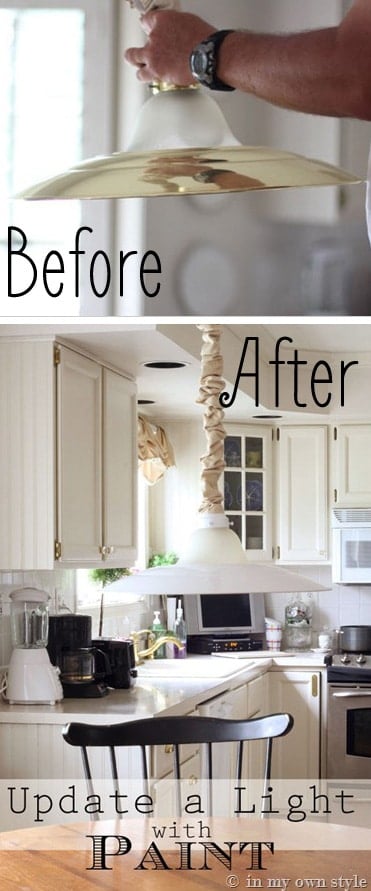 How to Update a Brass Light Fixture