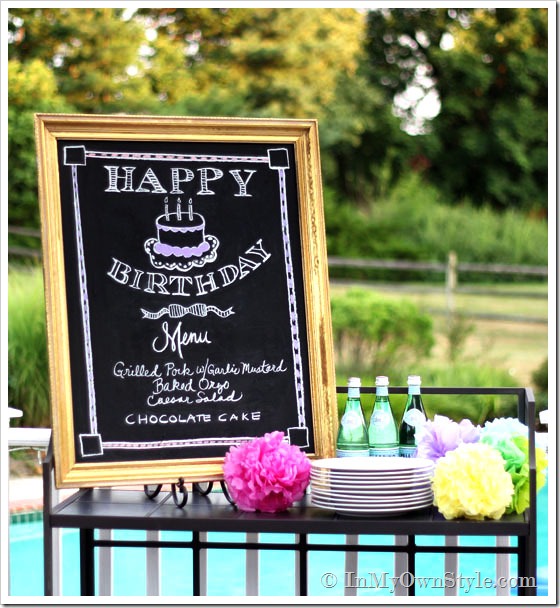 Entertaining and Party Ideas: How to draw on a chalkboard