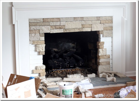Fireplace makeover on a budget