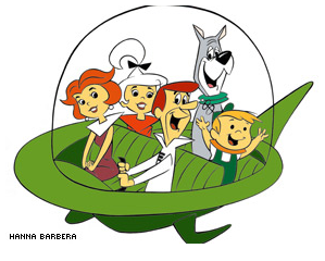 The Jetsons Green Car White Background