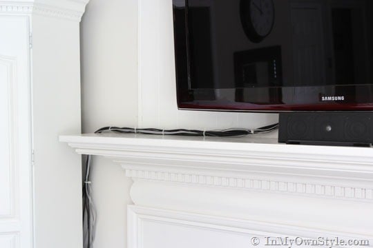 how to band TV cords to make a cover to hide them.