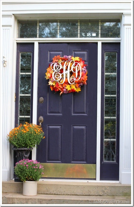 Monogram-Wreath-For-Fall Decorating Ideas -DIY tutorial