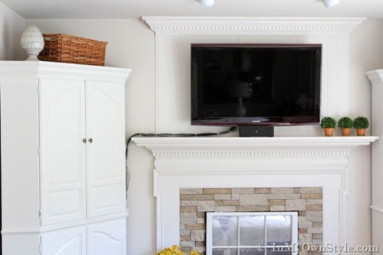 Covering TV cords with fabric