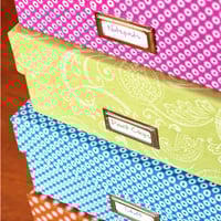 How to cover boxes with fabric