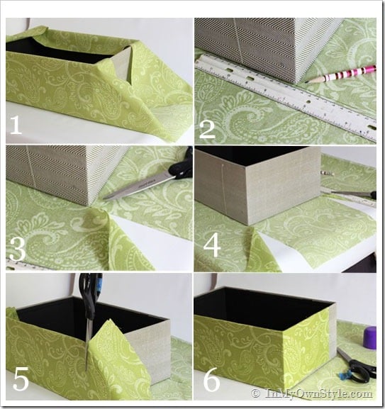 How to make fabric covered boxes: Tutorial