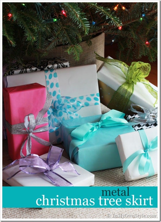 Christmas-Tree-skirt ideas: metal christmas tree skirt
