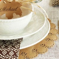Circle Paper Punched Place Mat