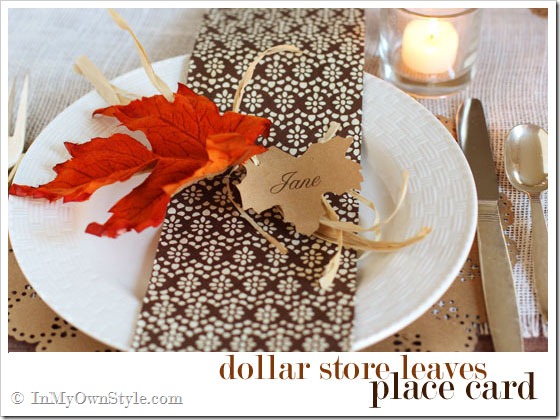 fall leaf place card
