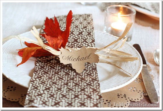 Leaf-and-Raffia-Placecard