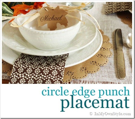 How to make a circle edged doily table placemat tutorial