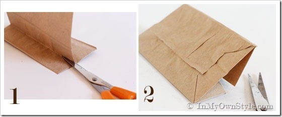 How to make a place card using a paper bag