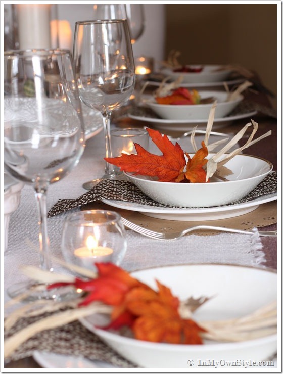 Thanksgiving table setting