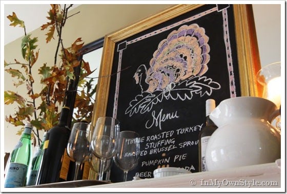How to draw a Turkey on a chalkboard