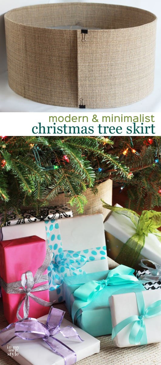 A modern and minimalist styled Christmas tree collar