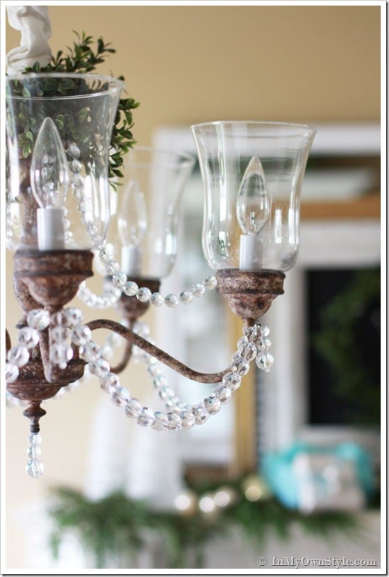 Make over a brass chandelier