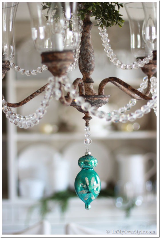 Decorating-Chandeliers-for-Christmas house tour