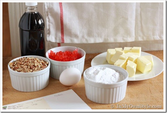 Ingredients-for-Pecan Cherry Dunking Cookies