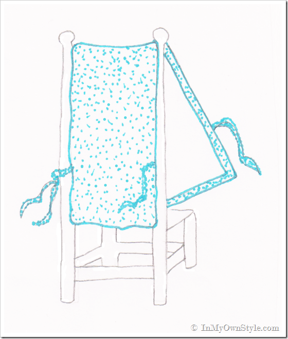 How to make a simple chair back fabric runner