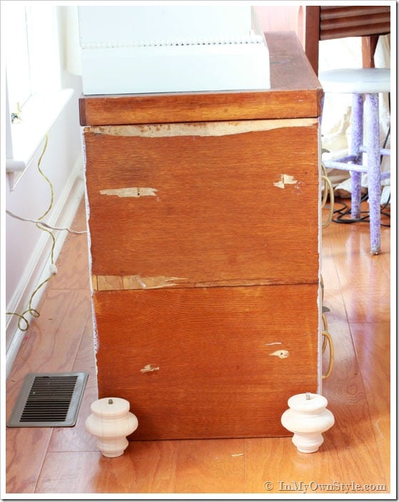 repurposed furniture ideas using existing furniture like this old wood library drawer cabinet. 