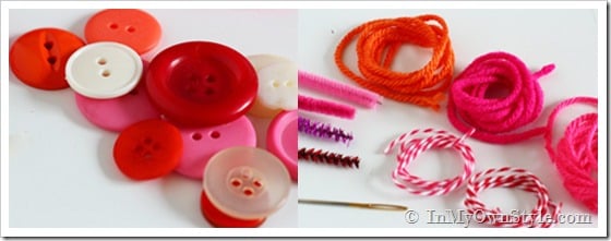 Embellishments to add to paper Valentine hearts