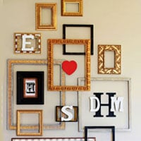 Layered frame gallery wall