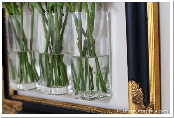 How to hang a vases on a wall.