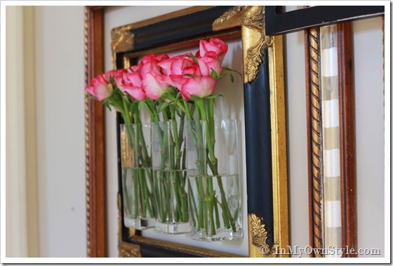 Decorating ideas in a gallery wall with flowers