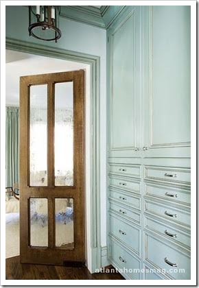 Glass interior wood door