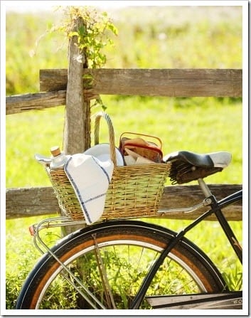 Picnic basket on a bike
